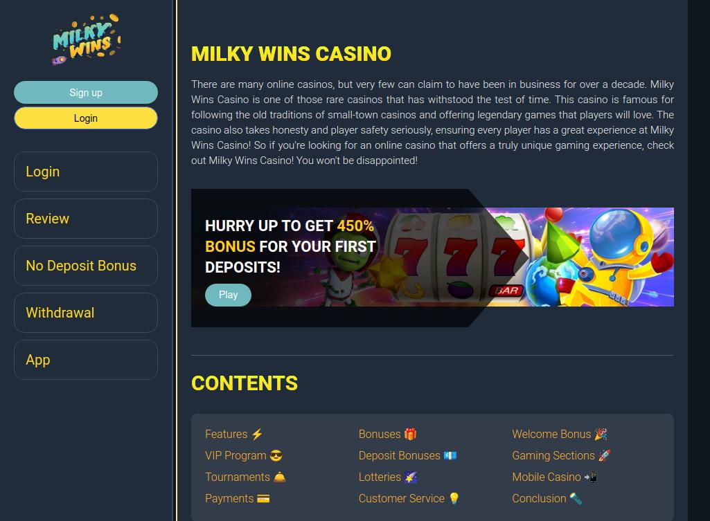 Exploring Casino Milky Wins UK A Stellar Gaming Experience Exploring Casino Milky Wins UK A Stellar Gaming Experience